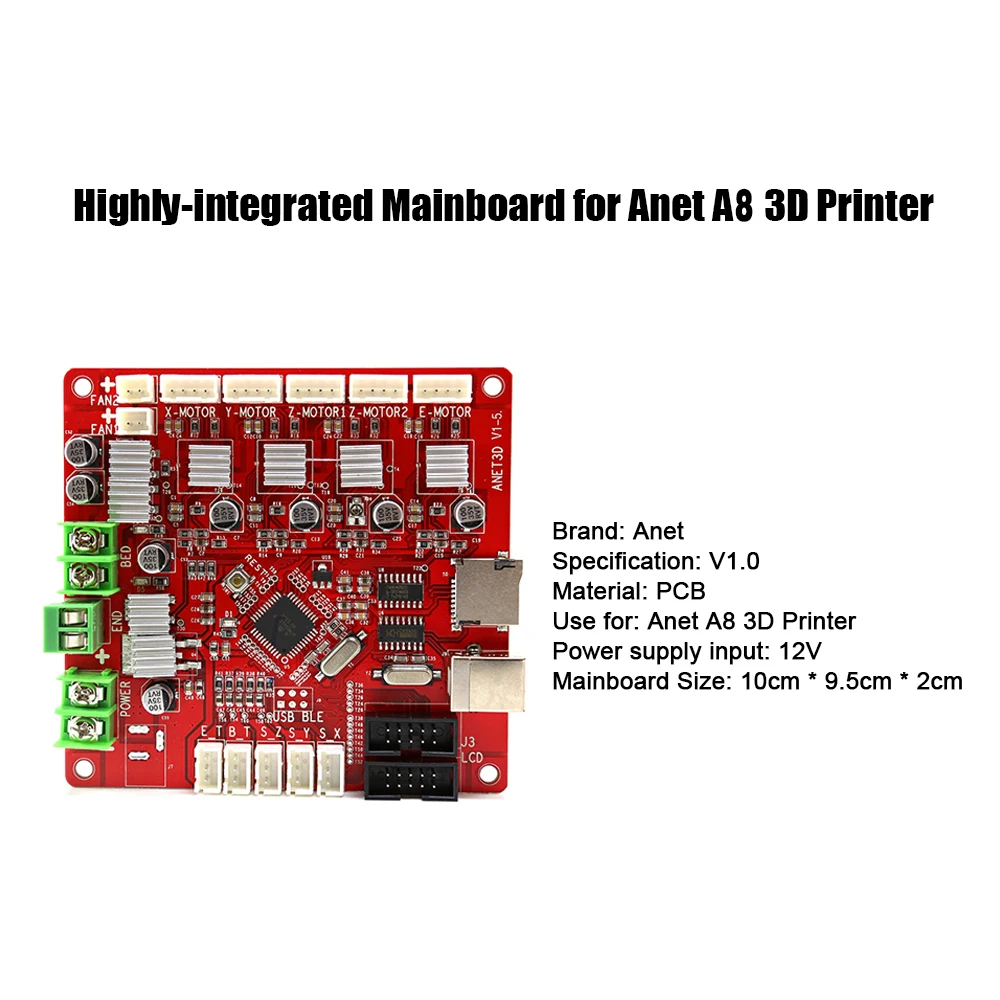 Anet 3D تحكم الطابعة اللوحة الرئيسية مجلس ل Anet V1.5 تحكم الطابعة Reprap i3 مندل ل A8 طابعة