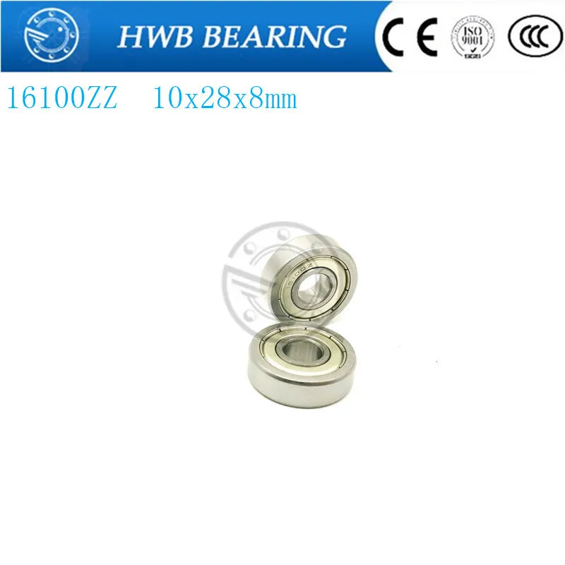 

Free shipping 2pcs 16100ZZ 16100 ball bearing 10x28x8mm bike wheels bottom bracket repair bearing motor bearing ABEC3