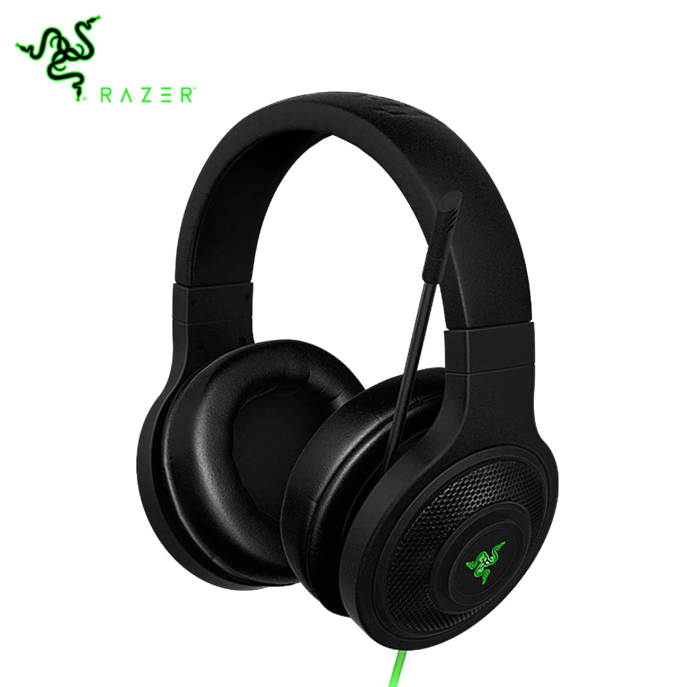 

Razer Kraken Essential Headphone Noise Isolating Over-Ear Analog 3.5 mm with Mic for PC/Laptop/Phone 1.3m Black Gaming Headset