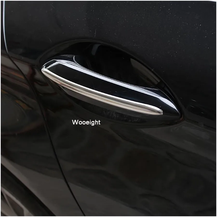 Wooeight 4Pcs Stainless Steel Exterior Door Handle Molding Trim Car Styling Strip For BMW 5 Series F10 F18 F11 2011-2017 (5)
