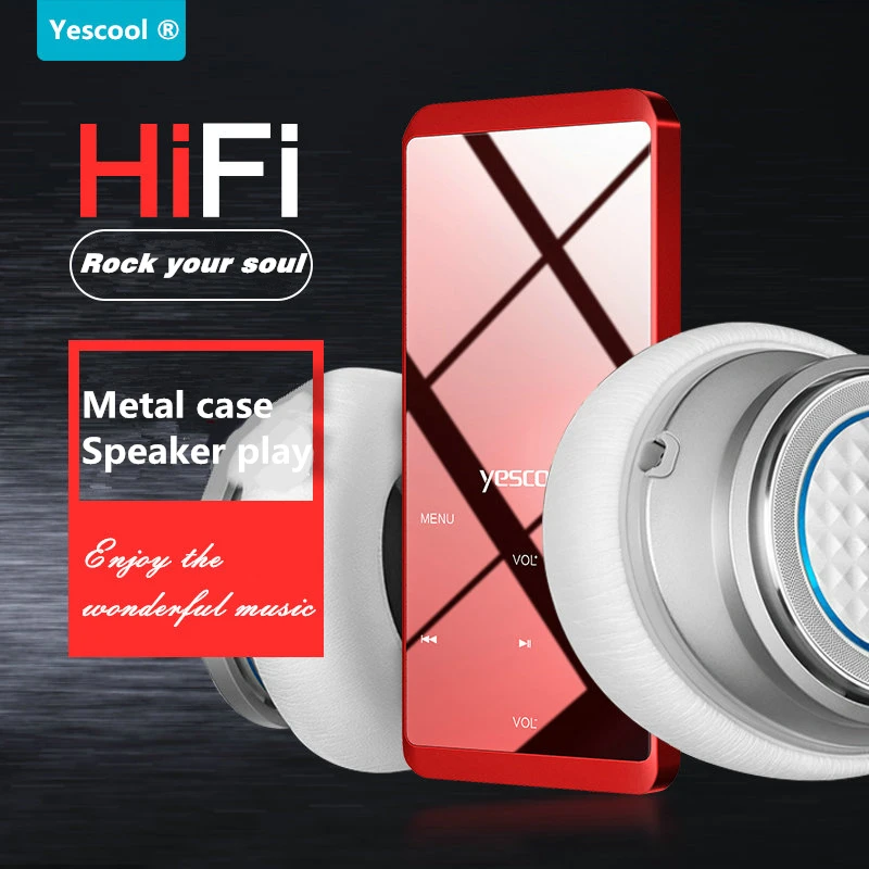 Yescool X10 Спорт Металл Сенсорный экран MP3 плеер стерео бас HD цифровой голосовой