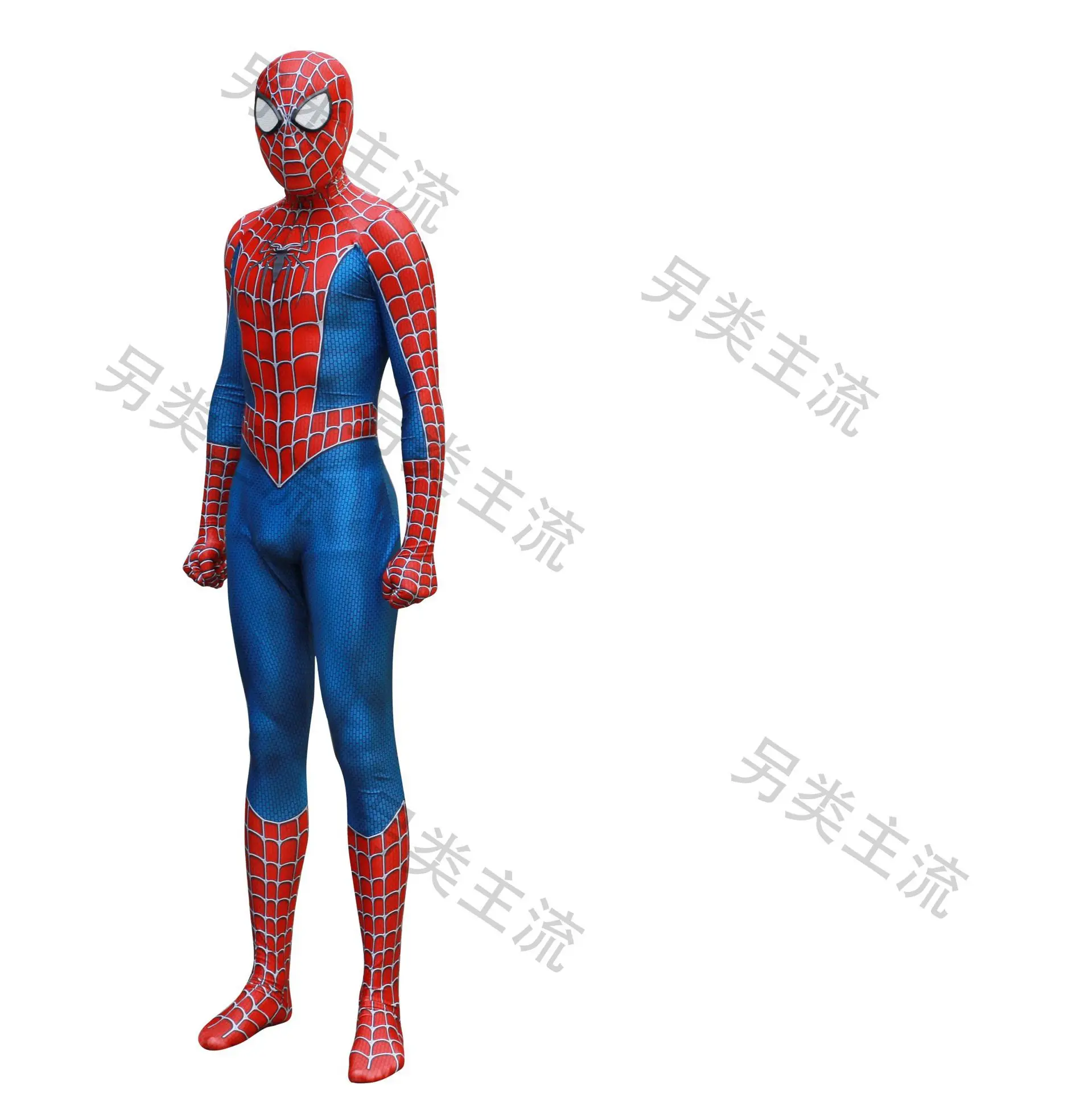 Детский Взрослый костюм паука 3 Raimi человек паук косплей костюм человек паук костюм супергероя Боди Комбинезоны Zentai для мальчиков - Цвет: mask non removable