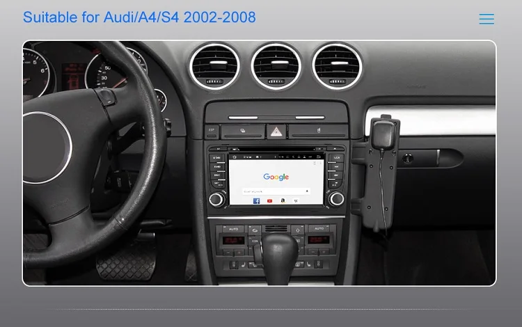 Isudar rom 64 Гб 2 Din Авто Радио Android 9 для Audi/A4/S4 2002-2008 gps Автомобильный мультимедийный Восьмиядерный ram 4 Гб DSP USB камера-видеорегистратор FM