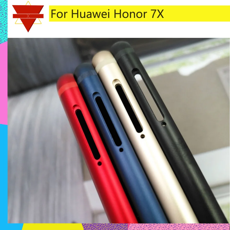 10pcs For Huawei honor 7X BND-L21 BND-L22 BND-L24 BND-AL10 BND-TL10 Back Battery Cover Rear Door Housing Case With Side Buttons