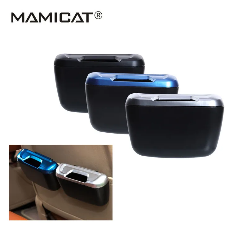 2018 New Car Trash Box Multifunctional Garbage Bin Dust Case Tissue Box Container Car Styling