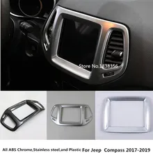 For Jeep Compass 2017 2018 2019 car styling Middle Console Temperature air-condition Volume navigation switch trim frame 1pcs