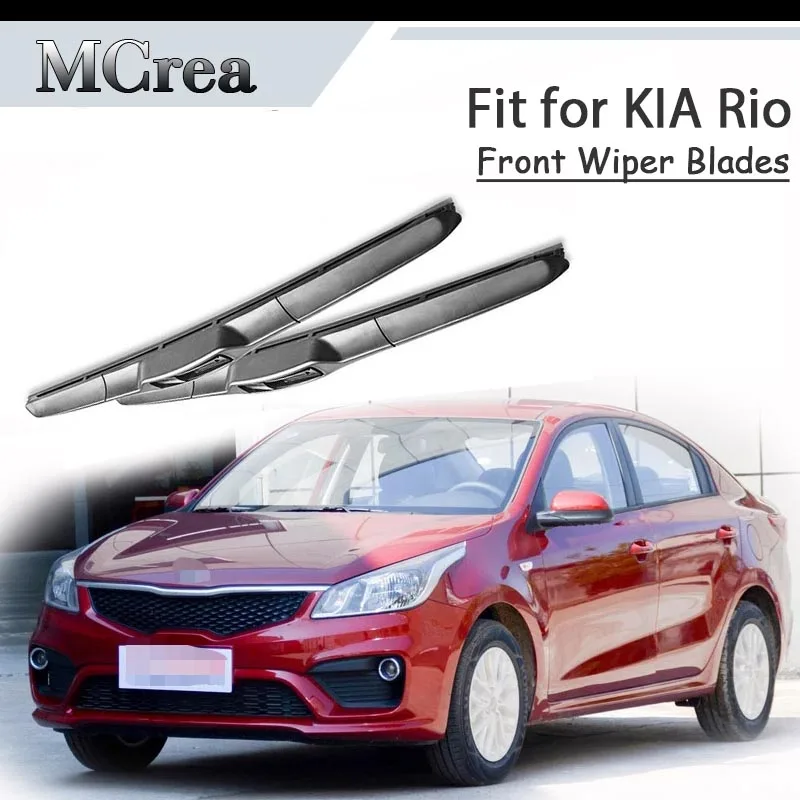 MCrea 2pcs Car Styling Rubber Front Windshield Cleaning Wiper Blade For