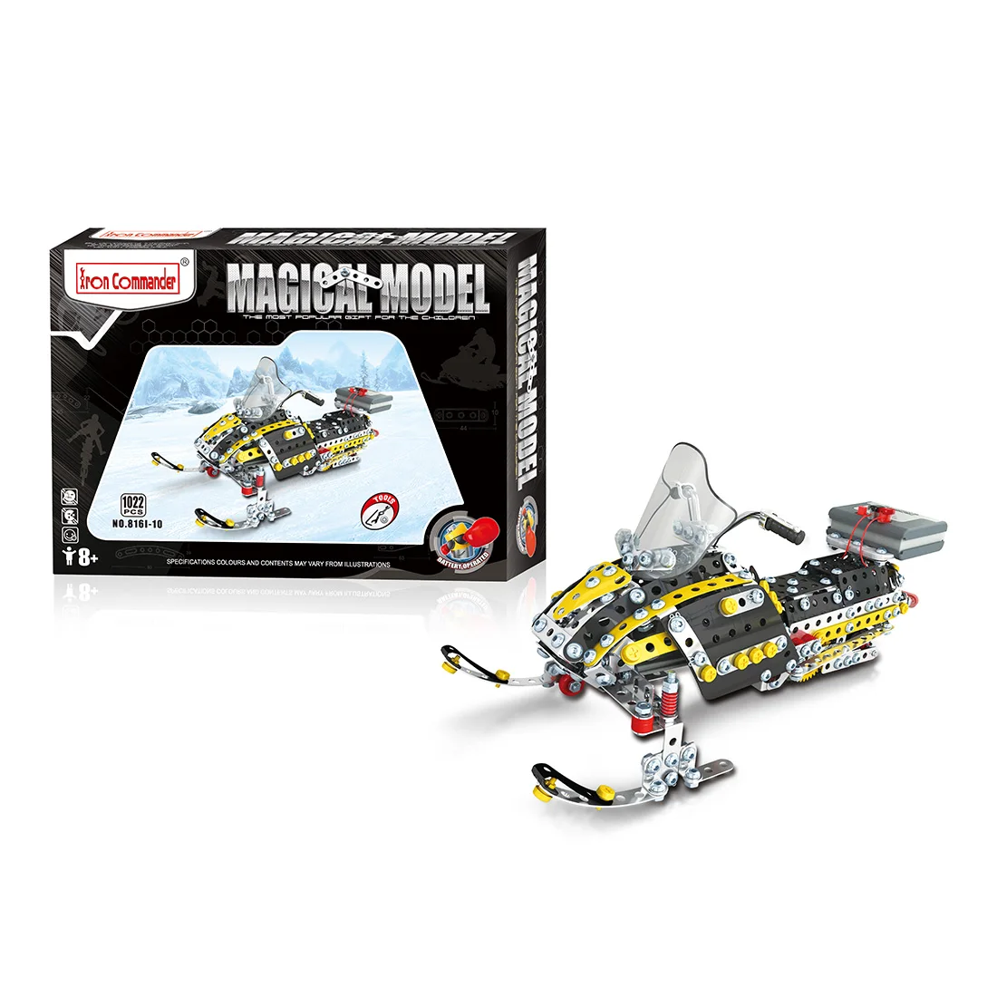 

Snowmobile Shape Metal Assembly Building Blocks DIY Steam Stem Toy Construction Engineering Kits