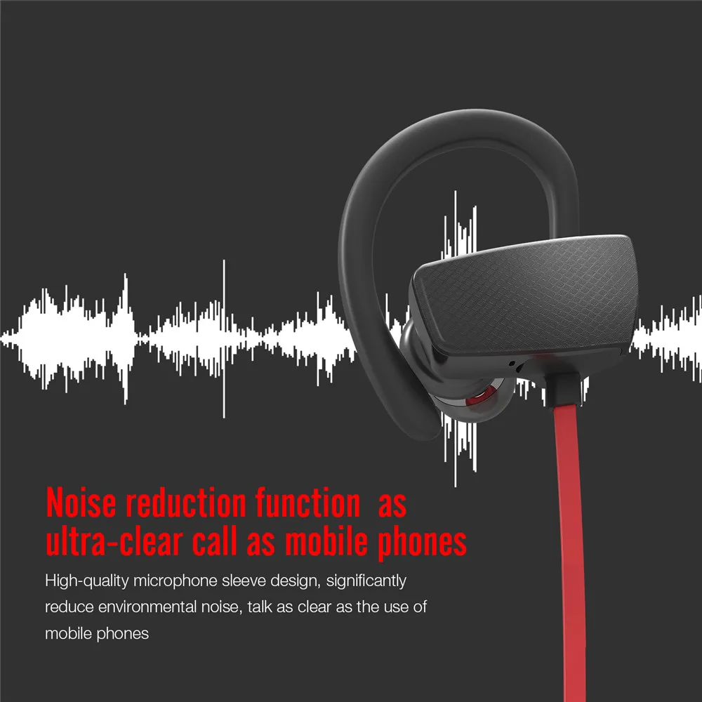 Sport Earphones sweatproof wireless bluetooth Handsfree VS Bluedio TN headphone Touch control ear hook with Mic Bass For Iphone  (2)