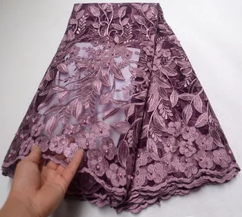 

2019 New Designs Tulle Lace Cord Embroidery High Quality African Lace Fabric