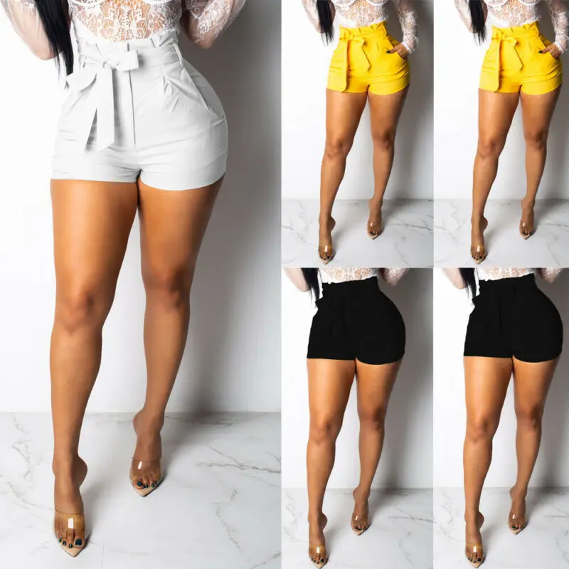 HIRIGIN новые женские летние прямые шорты Foral Стильные с высокой талией Ремень для шортов короткие брюки