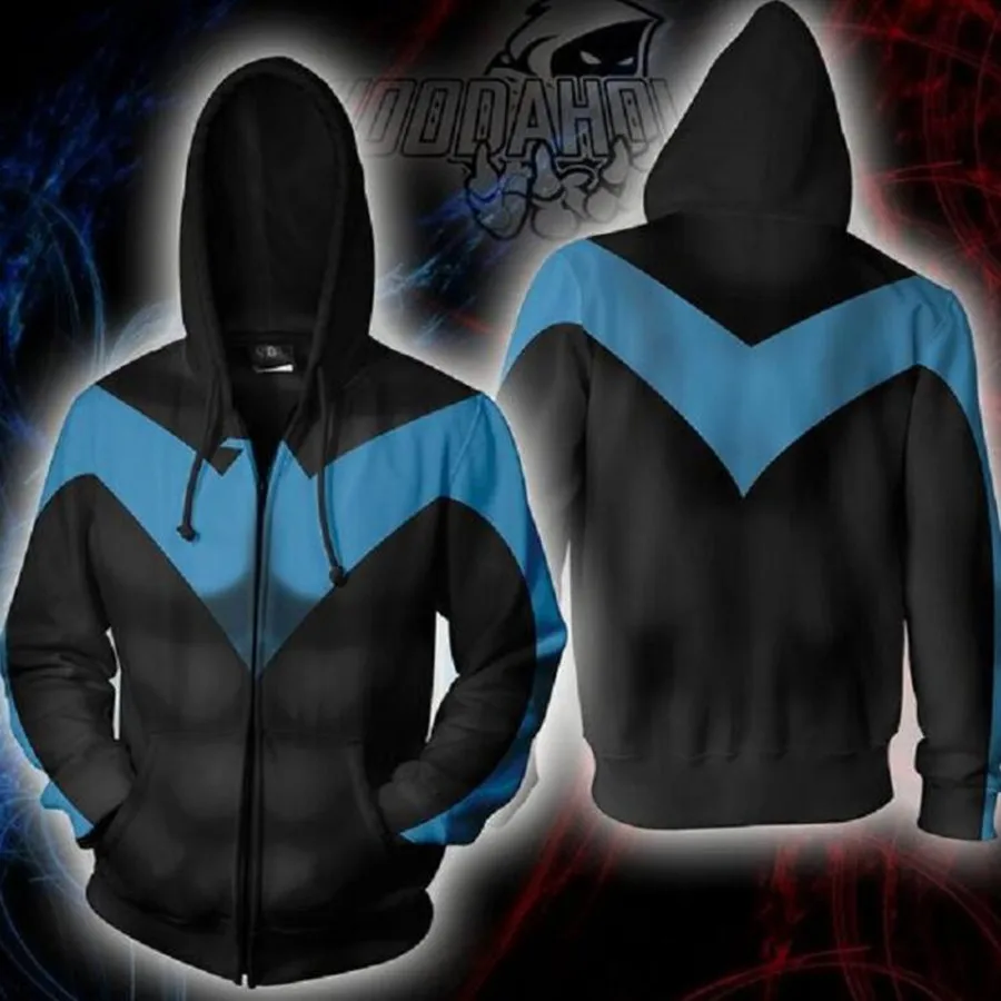 

Dc Bruce Wayne Comic Batman Sweatshirts Hoodie Cosplay Costume Jackets Men Top Coat Zipper Casual