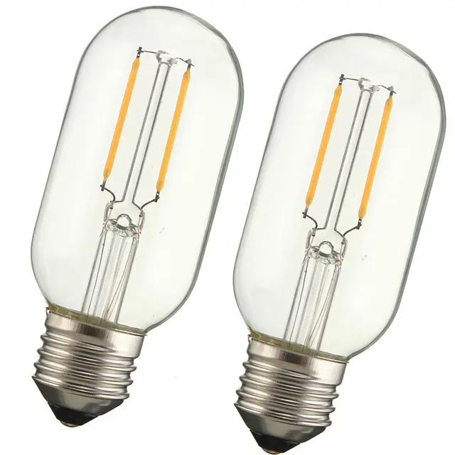 LED Light Bulb E27/E26 T45 2W 4W 6W 8W COB Retro Vintage Edison Lamp Filament Tubular Light Bulb Dimmable Warm White 110/220V