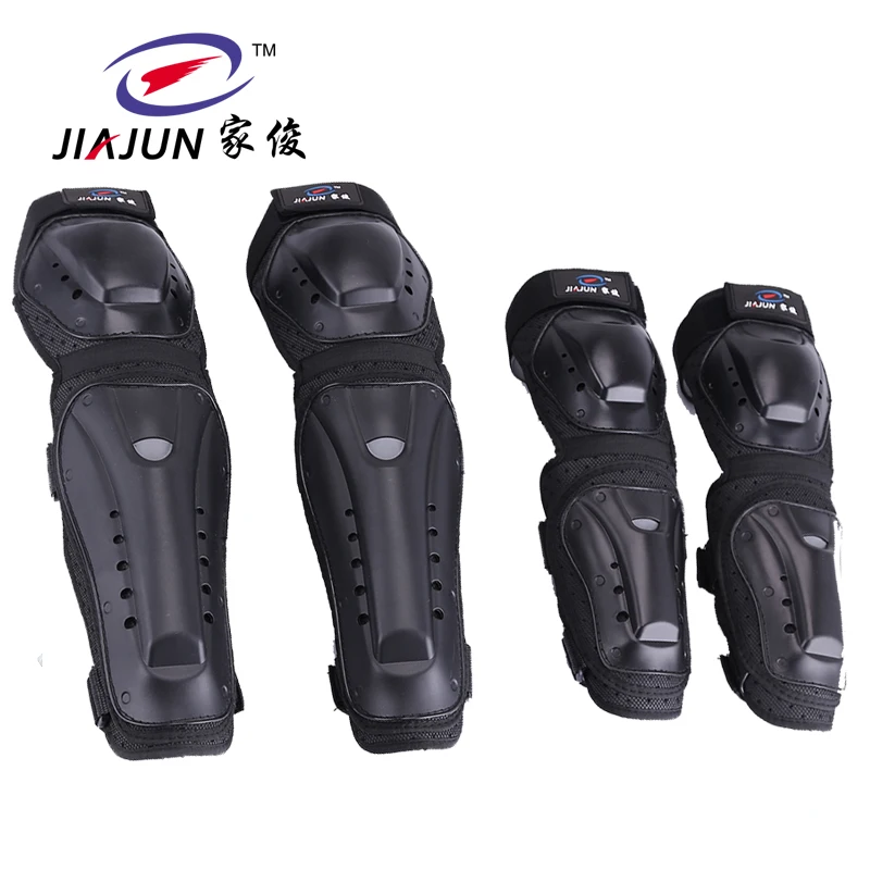 

JIAJUN Motorcycle MTB BMX DH Bike Skating Skateboard Elbow Pads + Knee Pads Set Guard Extreme Sport Protective Gear Protector