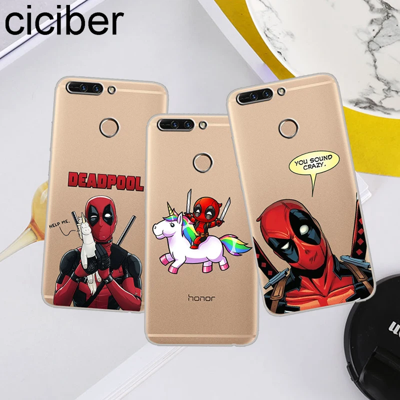 Ciciber для Honor V 10 9 8 Pro Lite X C Play 7A мягкие ТПУ чехлы телефонов Deadpool Marvel Y 7 6 5 3 Prime 2017 2018 2019 |