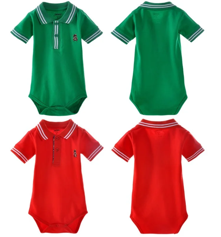 Danrol Newborn Bodysuits Turn down Collar Baby Boys' Bodysuit Top Quality baby clothes jumpsuits