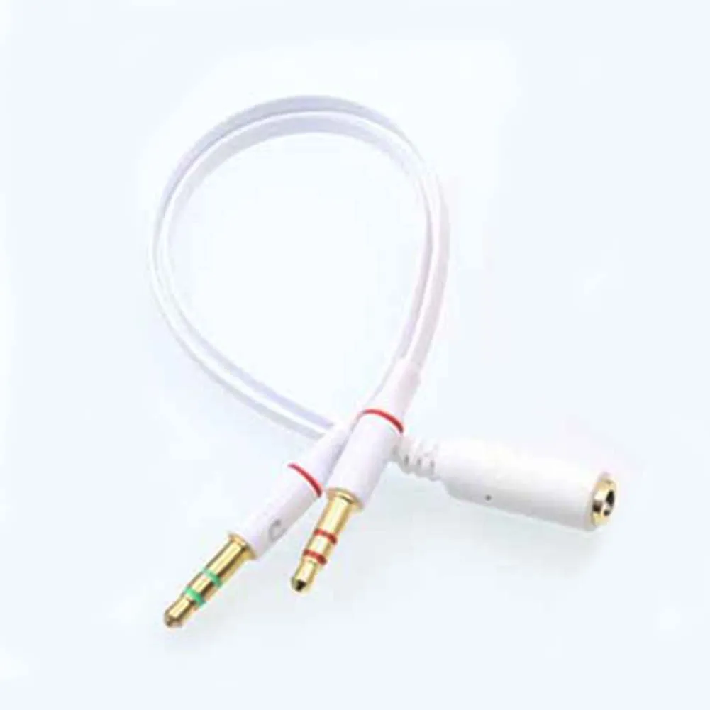 

New Audio Cable 3.5mm Dual 2 Male to Female Plug Jack Stereo Audio Headset Earphone Phone To PC Mic Y Splitter Cable & ~
