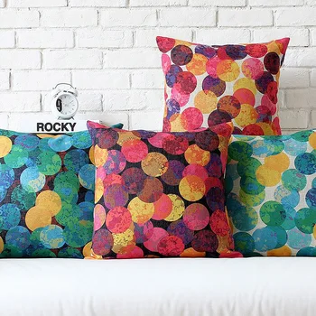 

The color of the dream modern dot simple Linen cotton Cushion Linen cushionss home decorate sofa cushions