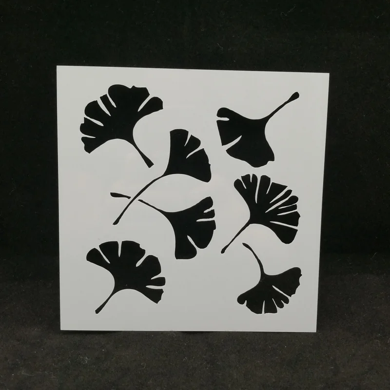 Ginkgo leaf Layering Stencils Drawing Color Spraying Stencil for Diy