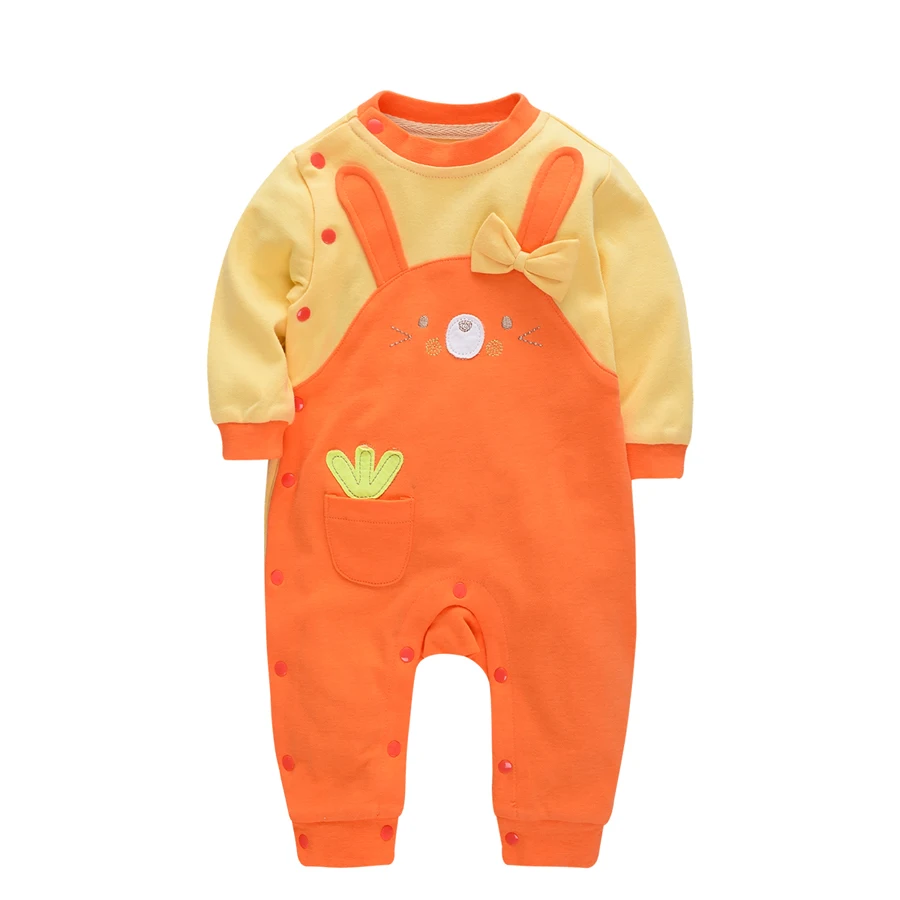 New Designer Baby Rompers Boys Girls Cartoon Long sleeves Jumpsuit 100