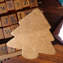 100 шт 5,7X5,5 см закладка в форме дерева DIY бумажные подарочные бумажные закладки бумага для поделок в стиле ретро карты бирки Креативный дизайн