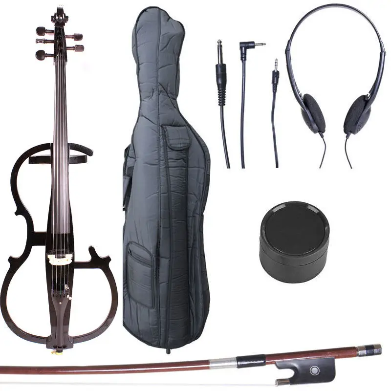 Yinfente 5 String elektrische Cello 4/4 Metallic Zwart Cello Krachtig Geluid Cello boog Tas #1446 Yinfente 5 String elektrische Cello 4/4 Metallic Zwart Cello Krachtig Geluid Cello boog Tas #1446
