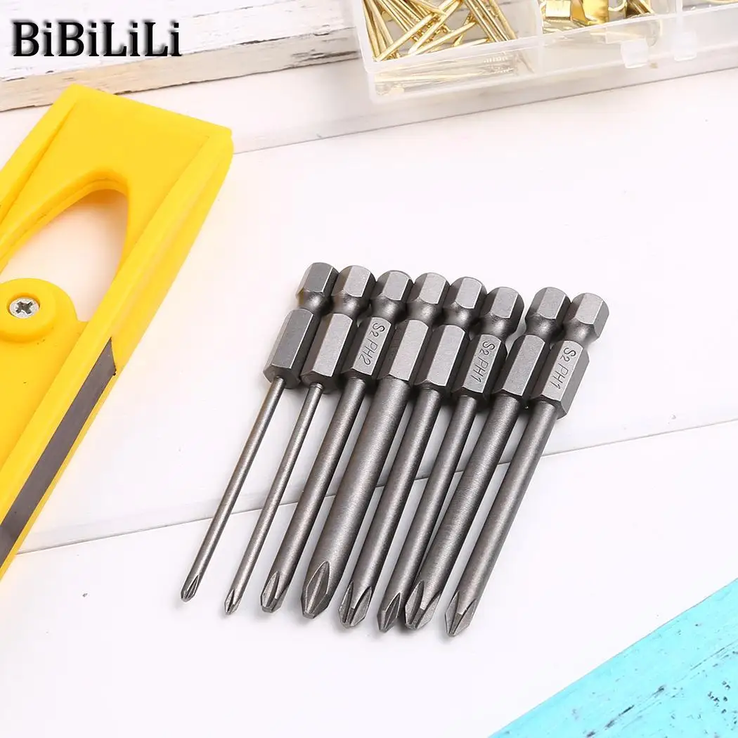 

75mm Screwdriver Tip Bits 75mm2 Piece Hex Inch 8pcs Shank 3pcs Set Bit PH2/ PH1/PH0 Set 8cs/Set Magnetic 4pcs 1 95inch 1/4