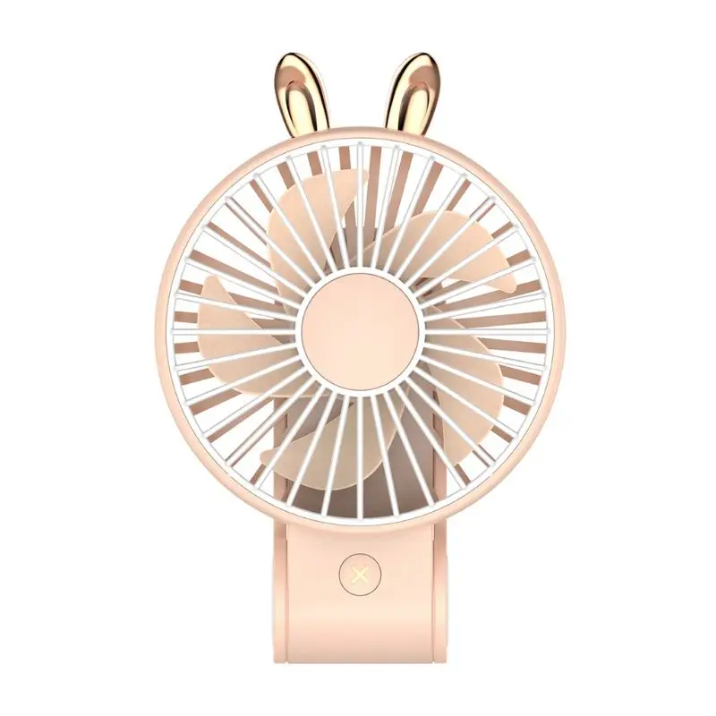 270 градусов Регулируемый милый кролик медведь Мини USB складной ручной вентилятор легко носить с собой небольшой вентилятор с подвесной веревкой летнее охлаждение S