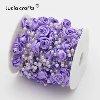 

Lucia Crafts 10m ABS Imitation Pearl Bead Chain Trim Flower Garland DIY Jewelry Party Wedding Decor C0607