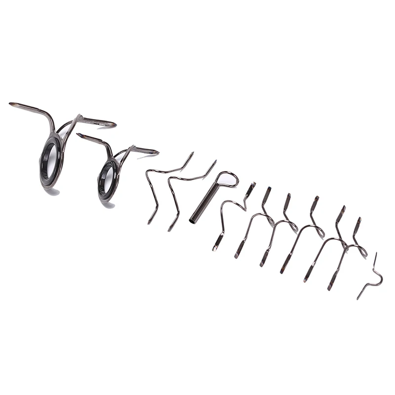 

Gmarty 1set Fly Rod Guide Set Repair Kit Fishing Rod Building Wrapping Ufwt 6#/7# Stainless Guide Tip Hook