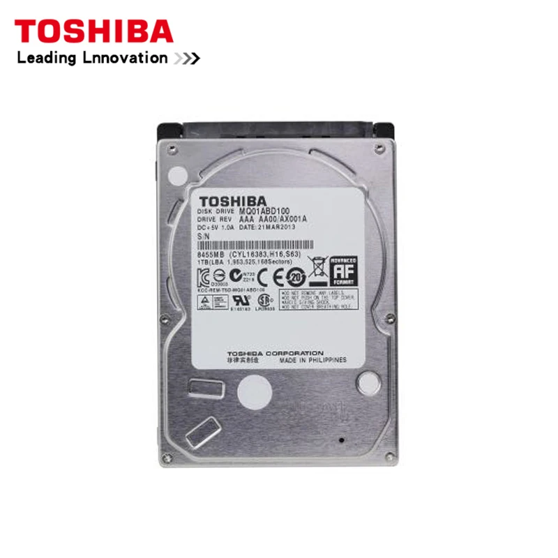 Оригинальный жесткий диск для ноутбука Toshiba 1 ТБ MQ01ABD100 SATA/300 5400 об/мин 8 Мб кэш