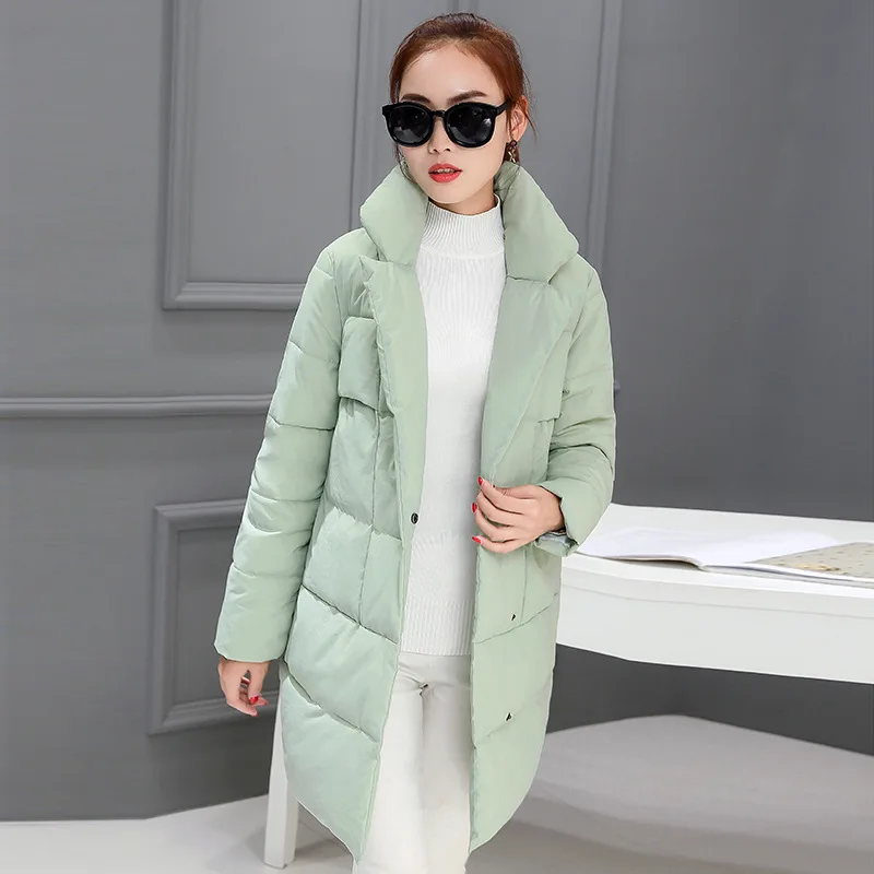 2016 autumn and winter new women’s cocoon coat Korean Slim Down Mianao Mianjin women in the long paragraph