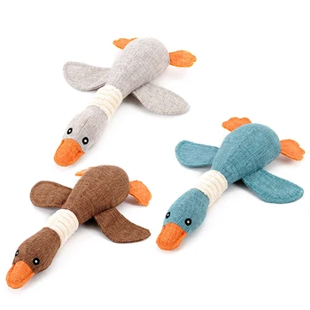 

Popular Pet Dog Cat Funny Durability Plush Wild goose modeling Dog Toys Squeak Chew Sound Toy Fit for All Pets puppy toys