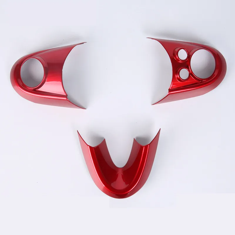 

3pcs Steeing Wheel Covers for MINI Cooper F54 F55 F56 F57 F60 Hatch Cabrio Countryman Clubman Red Accessories Sticker