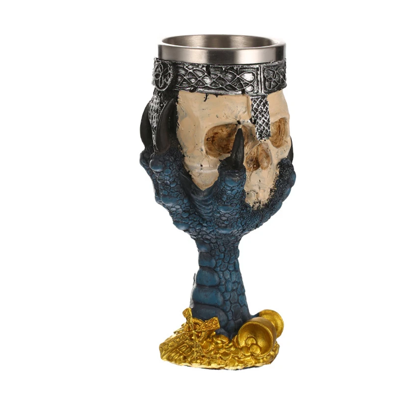 Ужасная Смола из нержавеющей стали дизайн бокал для вина Кубок с черепом идеальный подарок череп для влюбленных Хэллоуин тема вечеринок