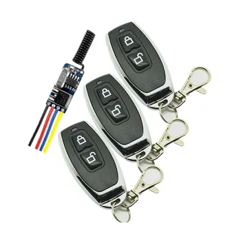 

DC3.5V-DC12V Mini MOS Receiver+Transmitter DC3.7V 4.5V 5V 6V 9V Micro Mos Remote Controller 433 Long Range Strong Anti-interfere