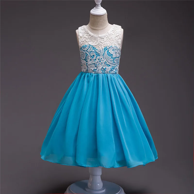 Sleeveless Baby Girls lace Chiffon Vest Dress for Kids Elegant Party Princess Dresses girls 2018 girl frocks Children Clothes hayden vintage lace flower girls dresses summer costume for teens girl children clothing kids clothes girls party frocks designs