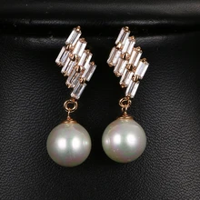 Emmaya Мода Жемчуг розовое золото цвет CZ свадебное Новое поступление для женщин подарок