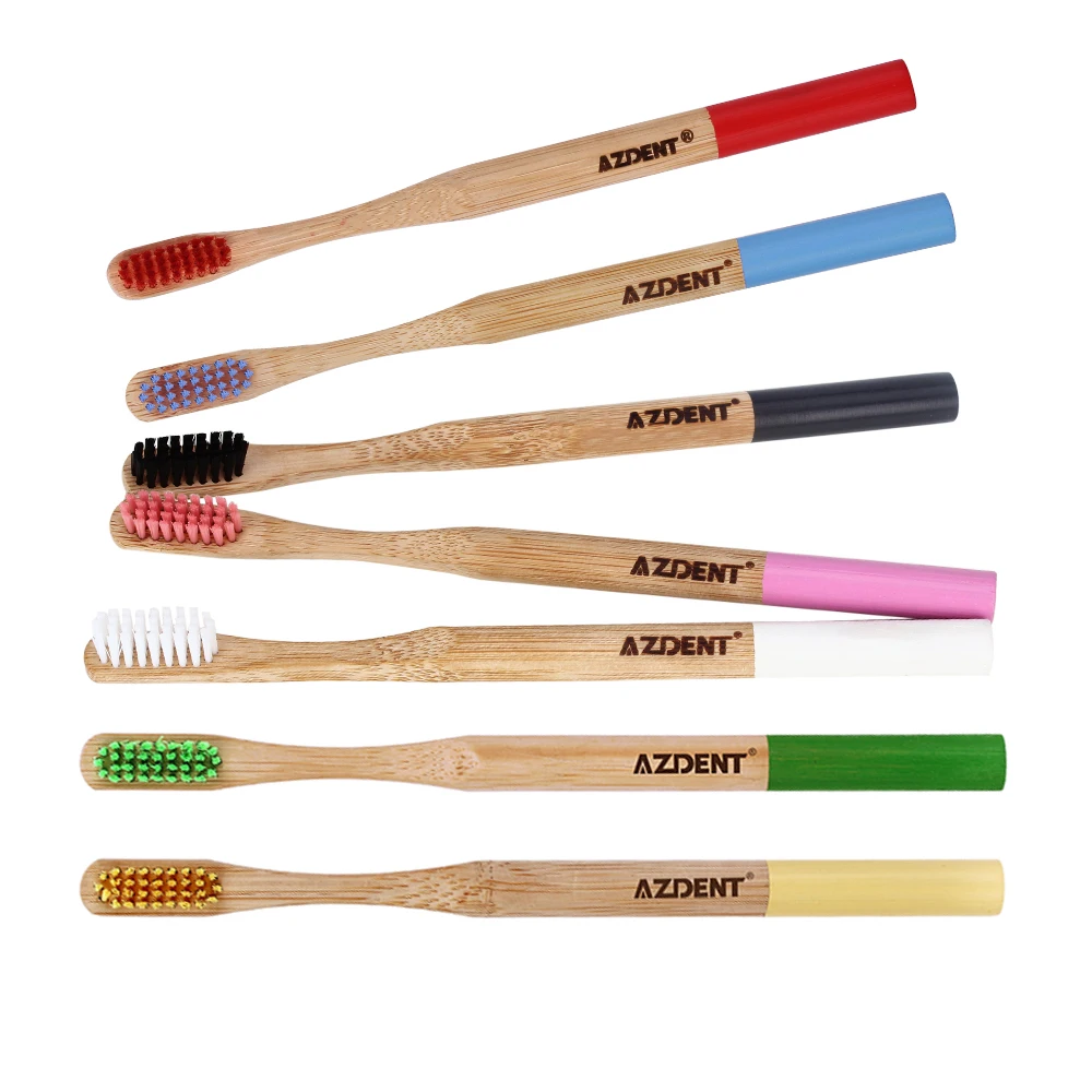 Hot 1pcs Bamboo Toothbrush Double Ultra Soft Wooden Handle Bamboo Toothbrushes Oral Care Soft Bristle Head for Adults Wholesale