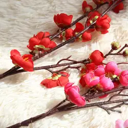 30 шт./лот Бесплатная доставка Искусственный Весна сливы с цветущей веткой персикового дерева Шелковый цветок дома Свадебные Декоративные