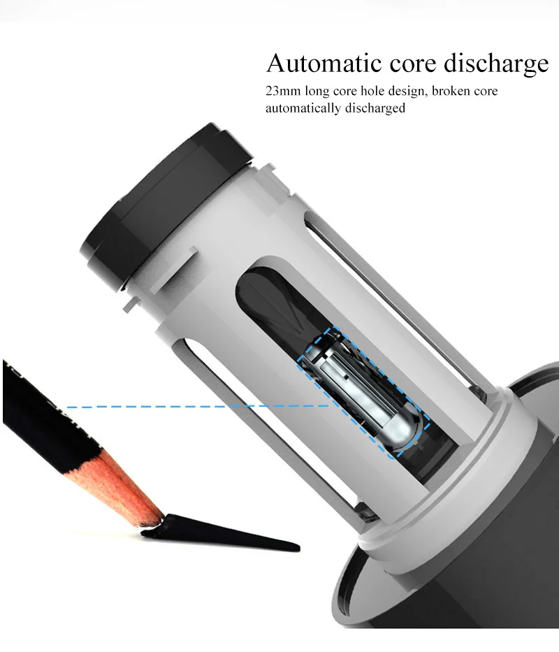 TENWIN Регулируемая электрическая точилка для карандашей двойного назначения многофункциональная зарядка художественная Рисование эскиз специальная точилка для карандашей 8009