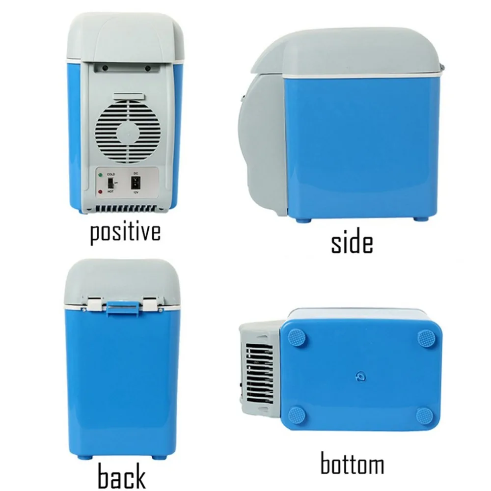 12V 7.5L портативный автомобильный холодильник, мини электронный холодильник, морозильная камера, холодильник двойного назначения