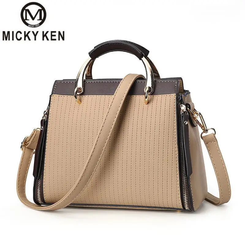 

Micky Ken Brands New Women Handbag Europe And The United States Fashion Creative Shoulder Diagonal Handbag Simple Striped Bag