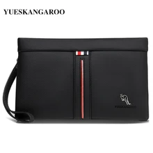 Luxury Brand Men Wallets Casual Business Men Clutch Bag High Quality Zipper Envelope Long Wallet Slim Handbag Leather Male Purse p kuone genuine leather clutch bag 2018 fashion high quality top men wallets luxury brand purse messenger handbag long wallet