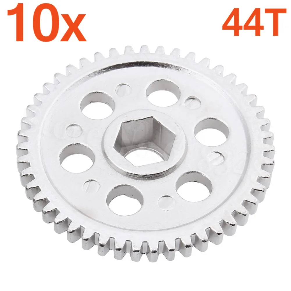 10pcs /Lot HSP 02040 Steel Metal 44T Spur Gear Upgrade Parts Fit 2 speed RC Car For Sonic Redcat Lightning STR 1/10 On Road