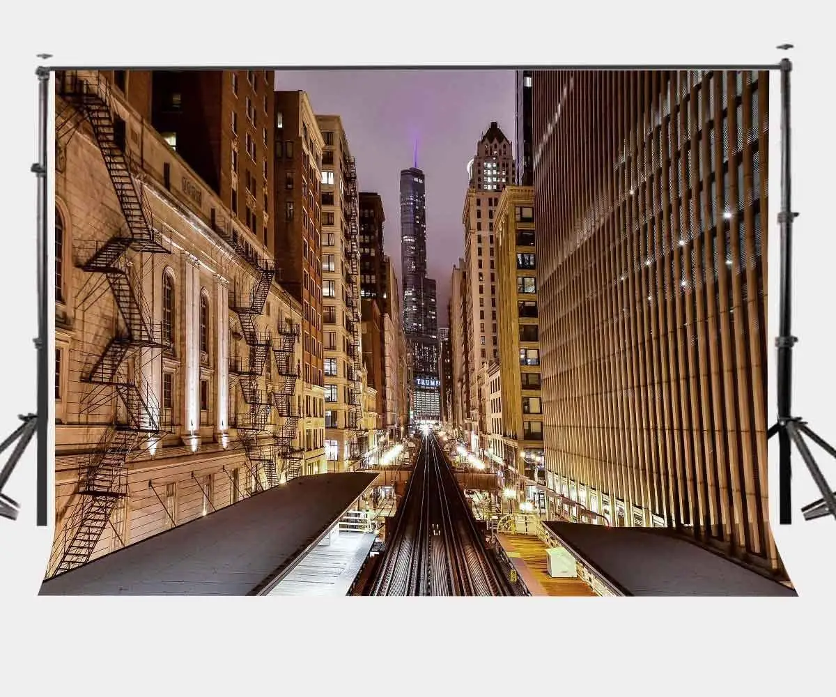 

7x5ft Photography Backdrop City Night Scene Photography Background Studio Props