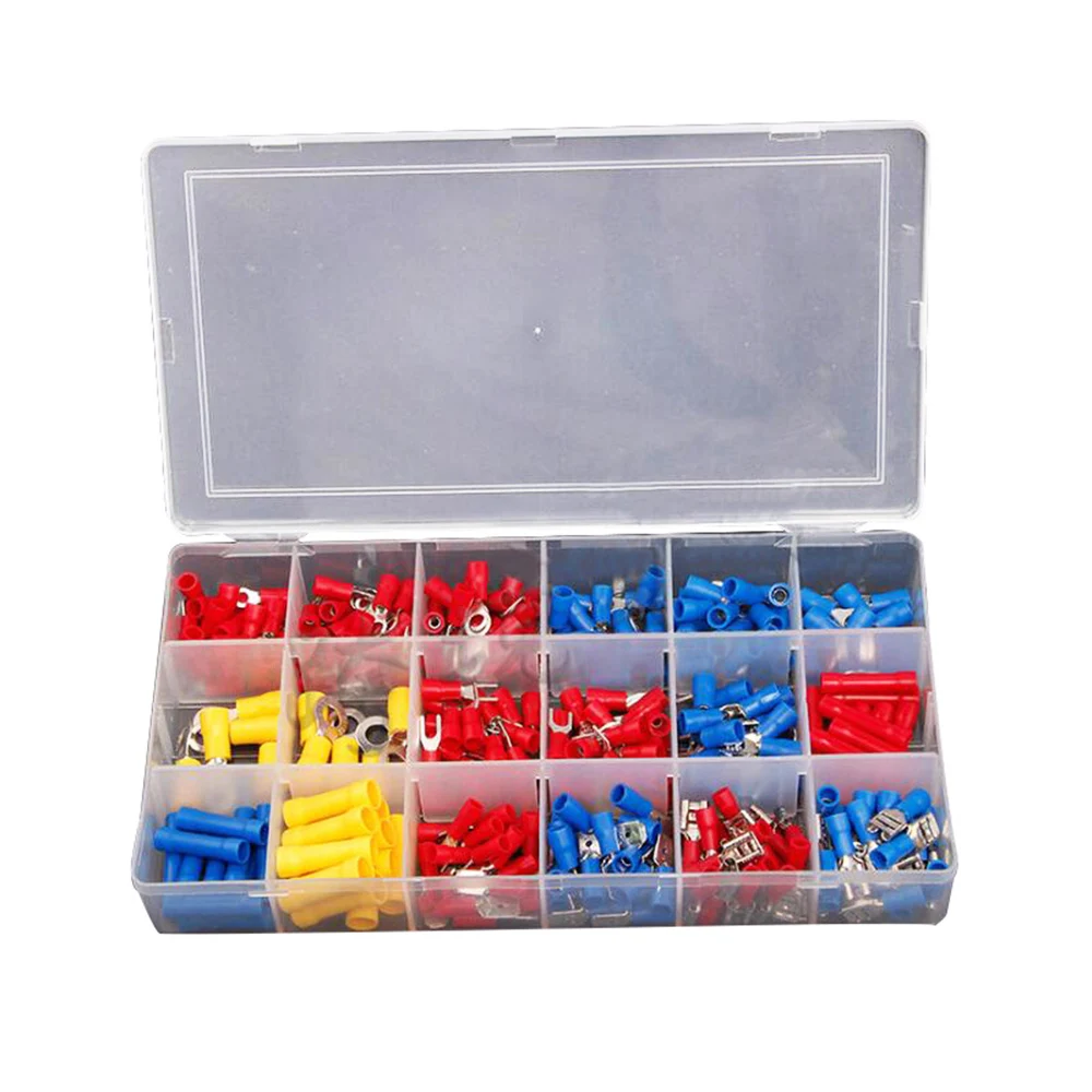 

300pcs Cold-Pressed Insulated Terminal Block O-Type U-Terminal Connector Terminal Block With Boxed New