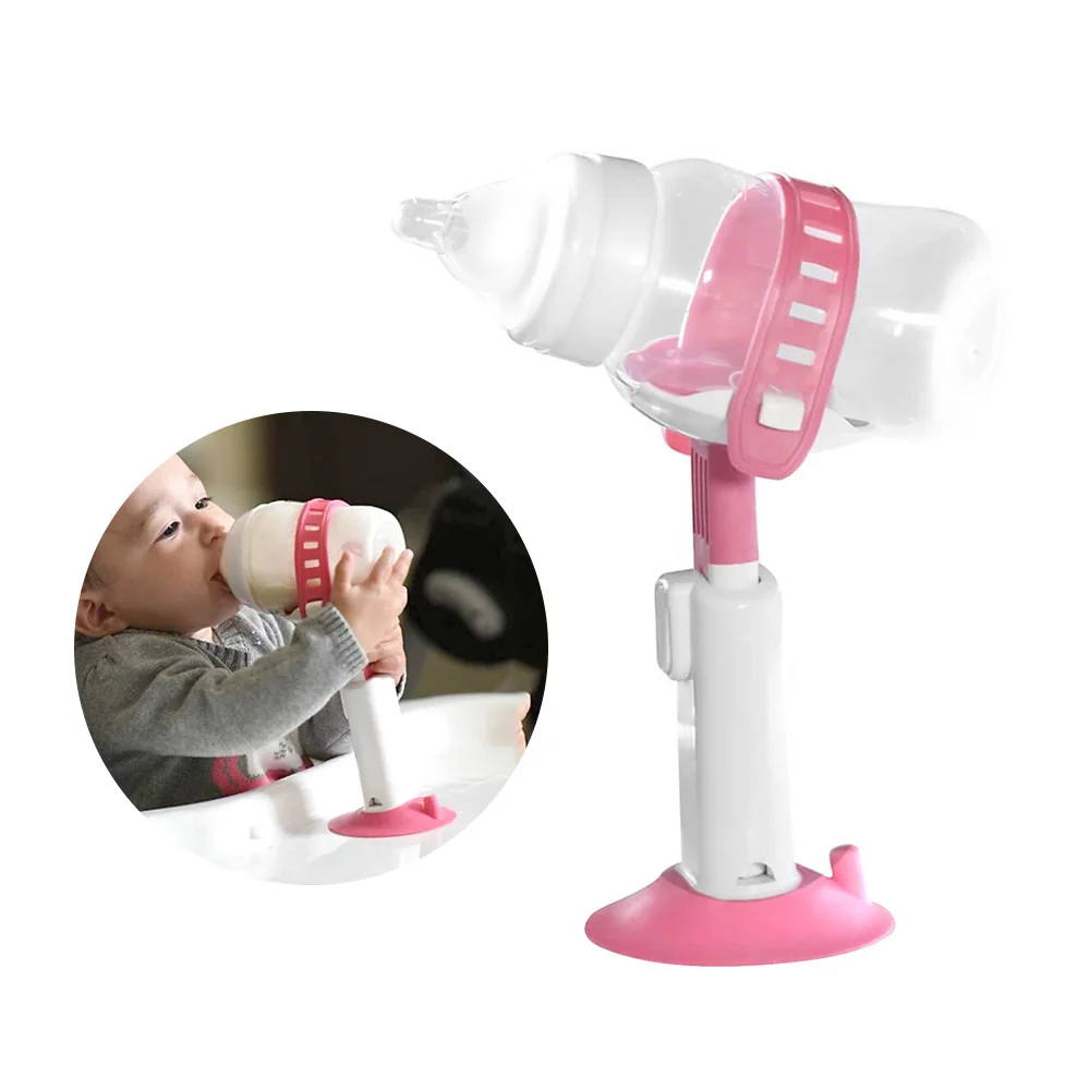

Baby Bottle Desk Rack Hands-Free Milk Bottle Stand Adjustable Baby Self-Feeding Bottle Holder Milk Feeding Desk Accessories