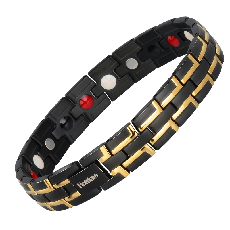 Целебный магнитный браслет из нержавеющей стали 316L для здоровья 4 в 1 Ele для мужчин ts(магнитный, пихта, германий, отрицательных ионов) мужские браслеты