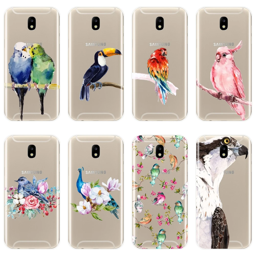 

TPU Back Cover For Samsung Galaxy J4 J6 J8 Plus 2018 J3 J5 J7 2015 2016 2017 Bird Silicone Phone Case For Samsung J2 J5 J7 Prime